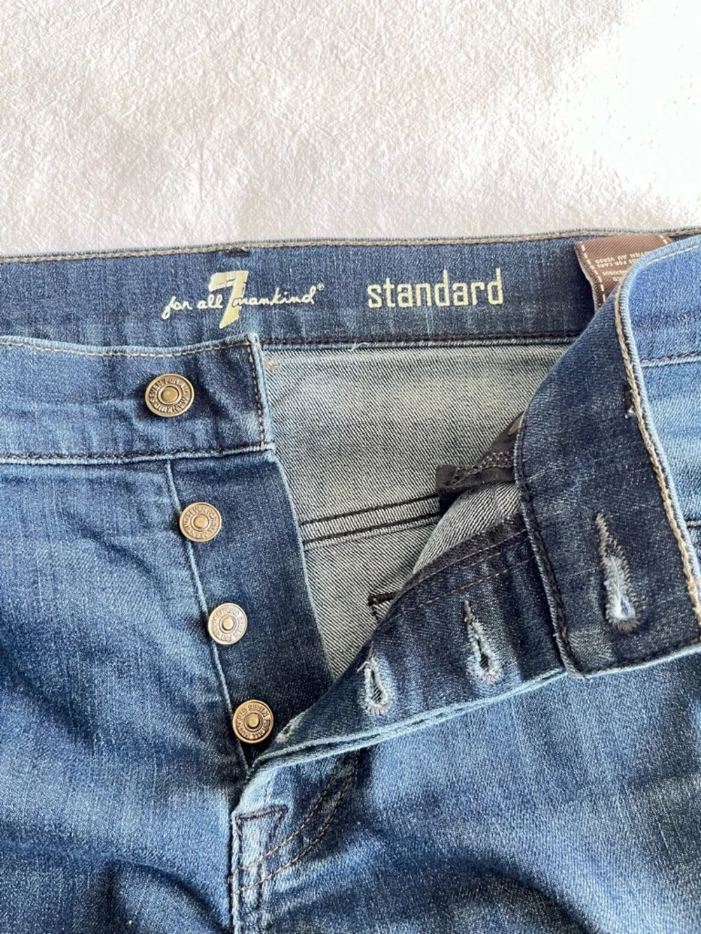 7 For All Mankind Kimmie Straight Leg Jeans Blue Sz 29 Classic Casual Minimalist - Picture 6 of 16